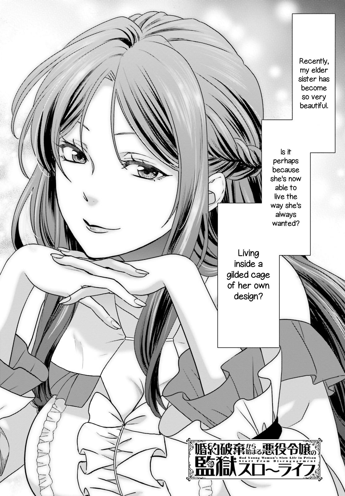 The Villainess Slow Prison Life Began With Her Broken Engagement The Villainess' Slow Prison Life Began With Her Broken Engagement Ch.3 Page 1 - Mangago